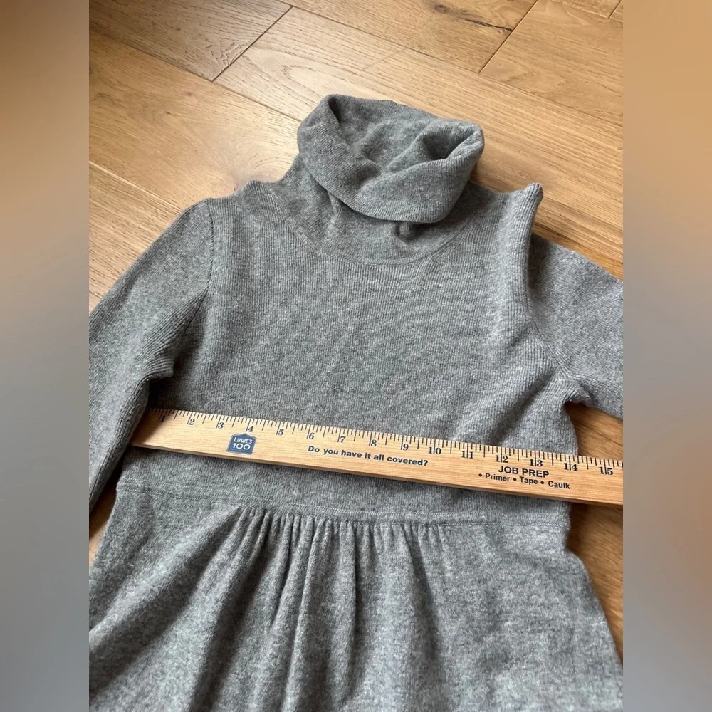 J.Crew wool turtleneck babydoll style dress womens small gray